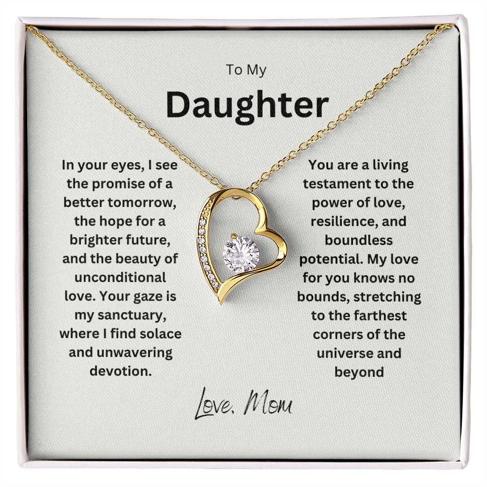 To My Daughter | Forever Love Necklace | Gorgeous gemstone worthy of a Princess