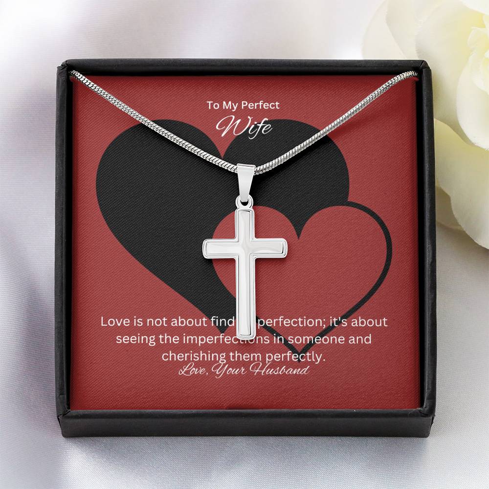 To My Lovely Wife | Cross Necklace | A token to add to your collections