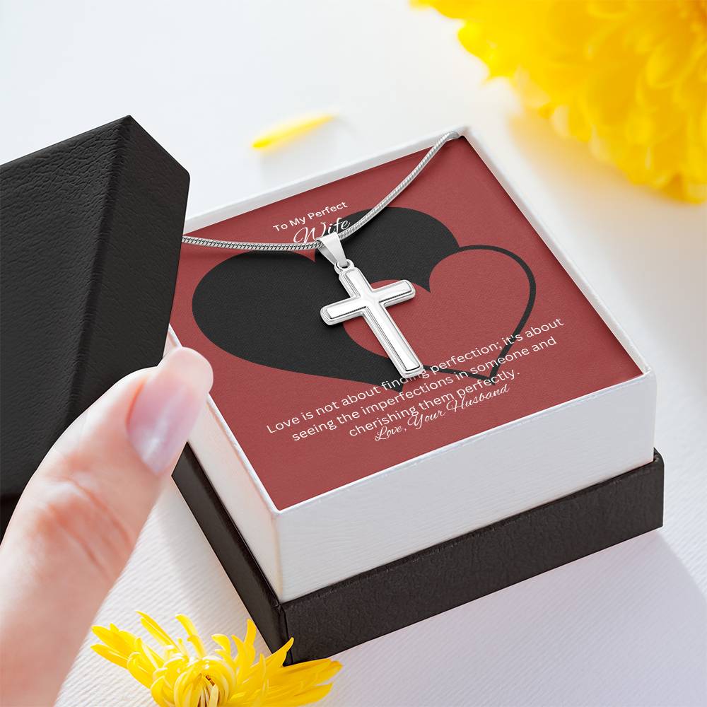 To My Lovely Wife | Cross Necklace | A token to add to your collections