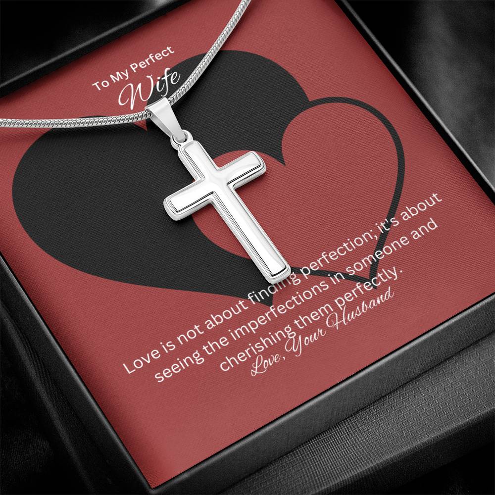 To My Lovely Wife | Cross Necklace | A token to add to your collections