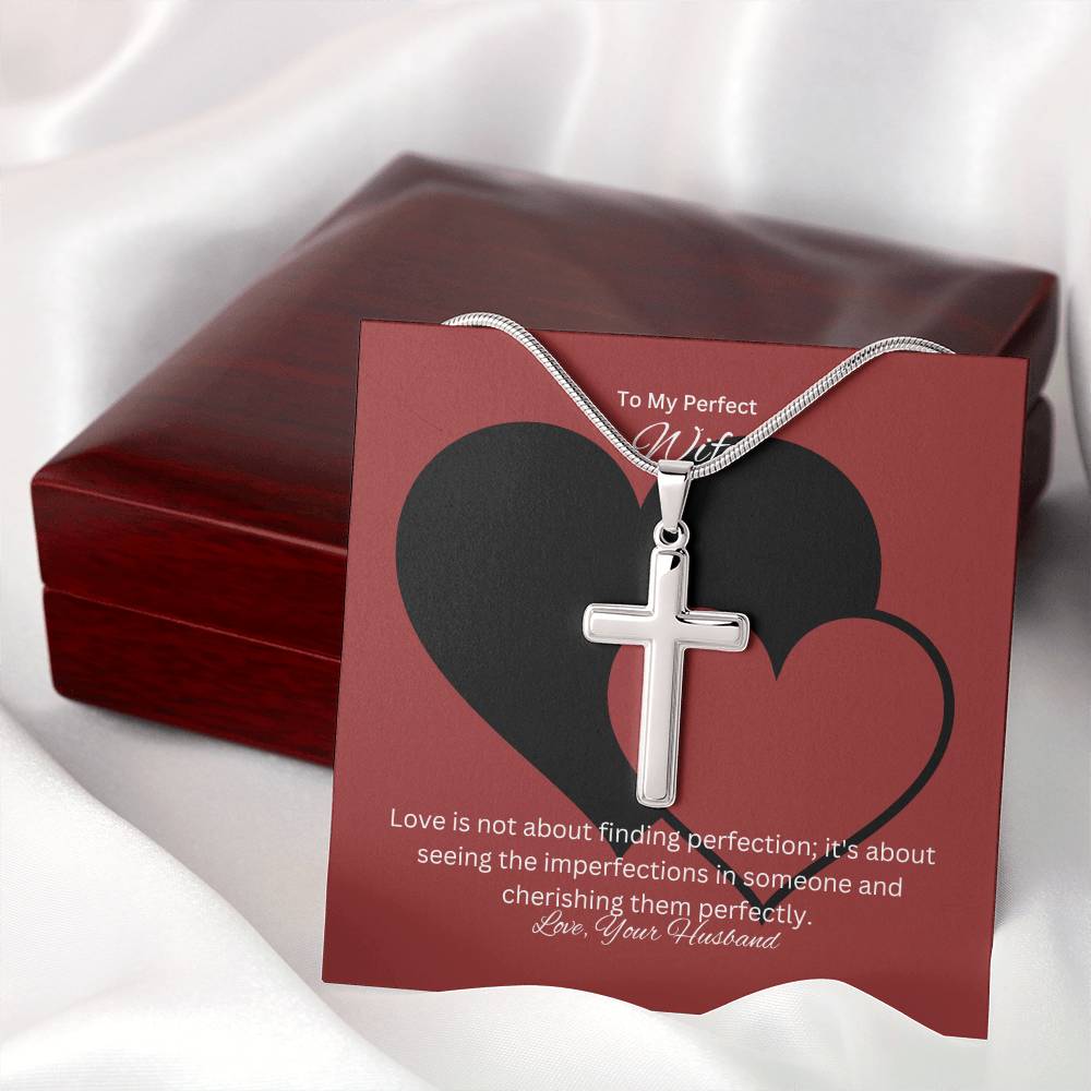 To My Lovely Wife | Cross Necklace | A token to add to your collections