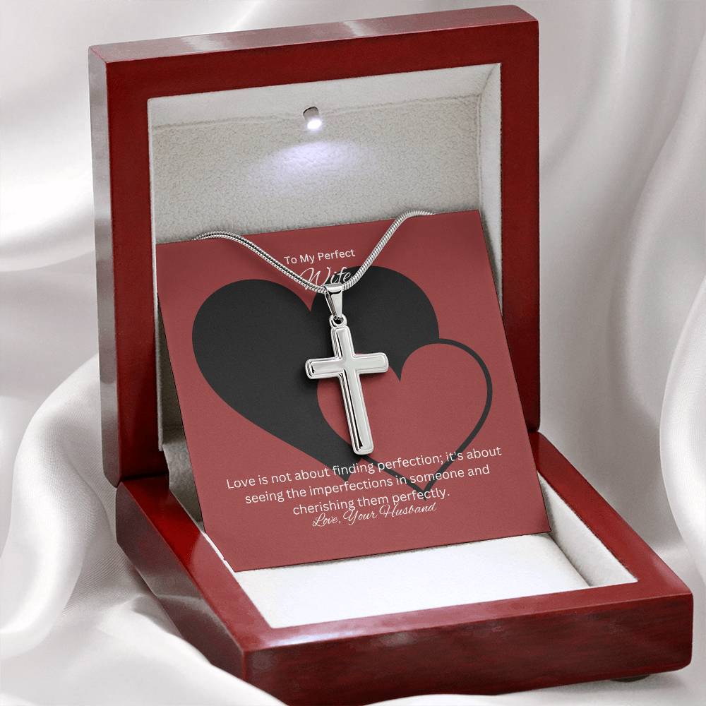 To My Lovely Wife | Cross Necklace | A token to add to your collections