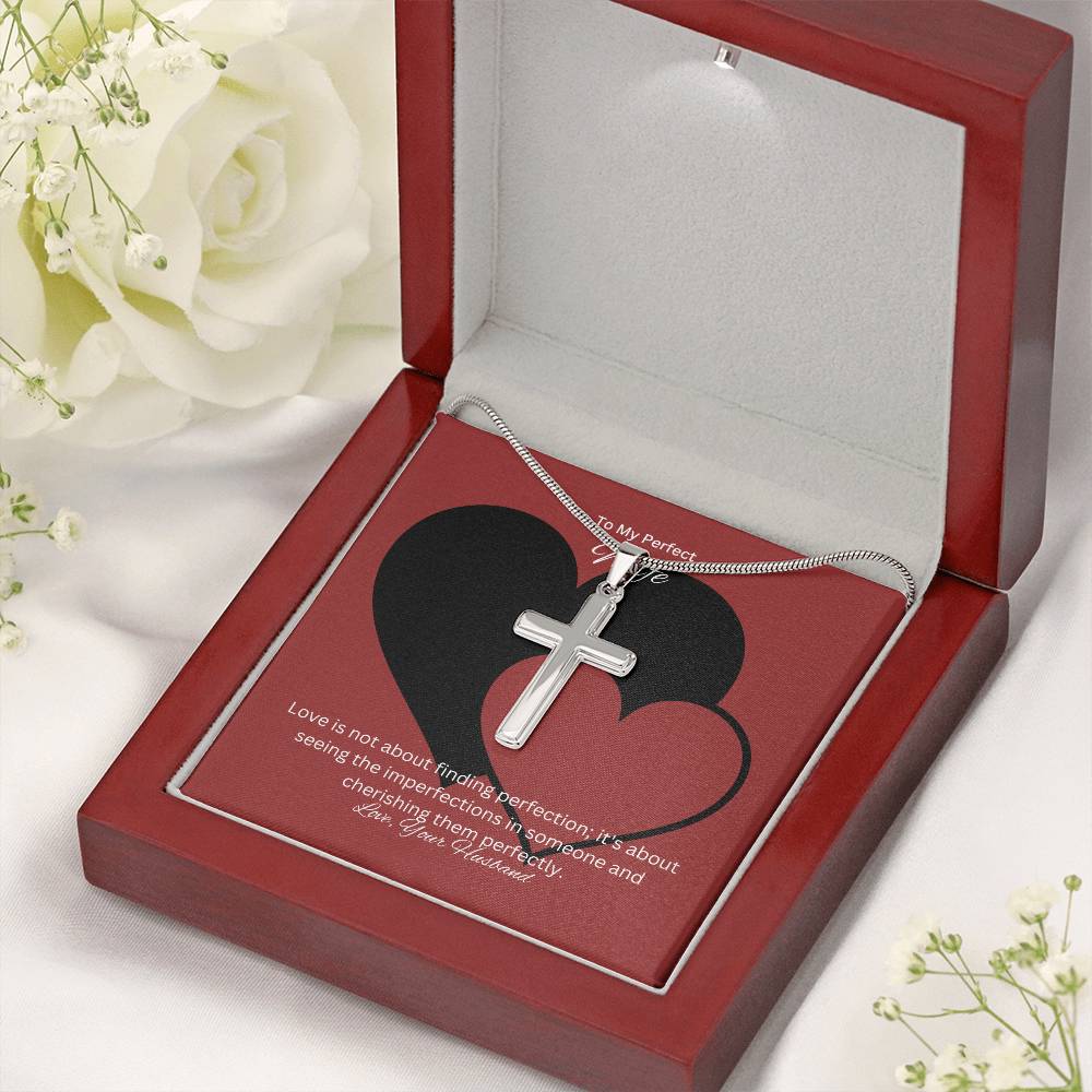 To My Lovely Wife | Cross Necklace | A token to add to your collections