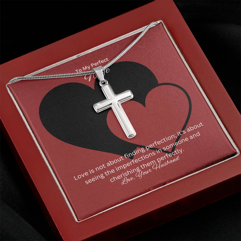 To My Lovely Wife | Cross Necklace | A token to add to your collections