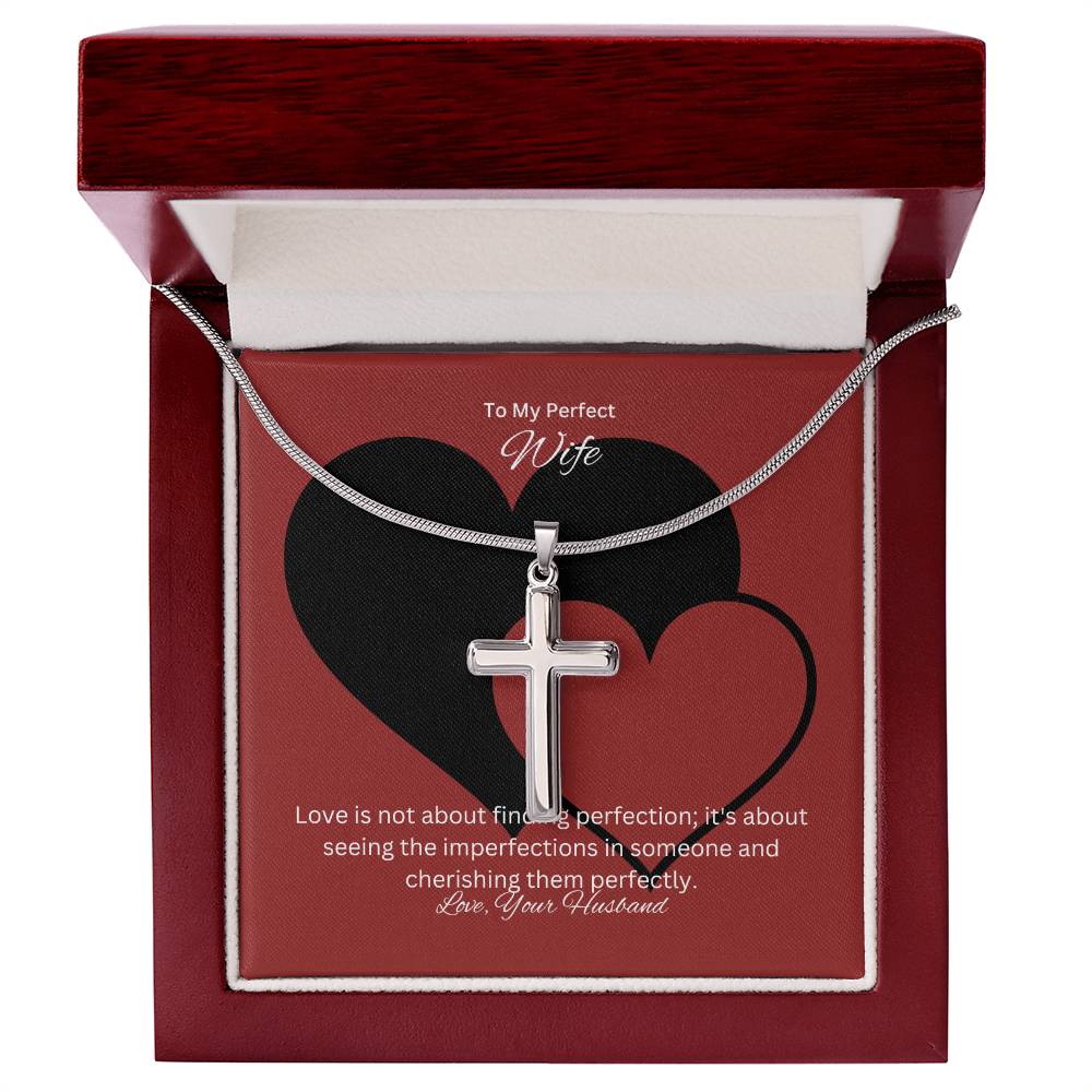 To My Lovely Wife | Cross Necklace | A token to add to your collections