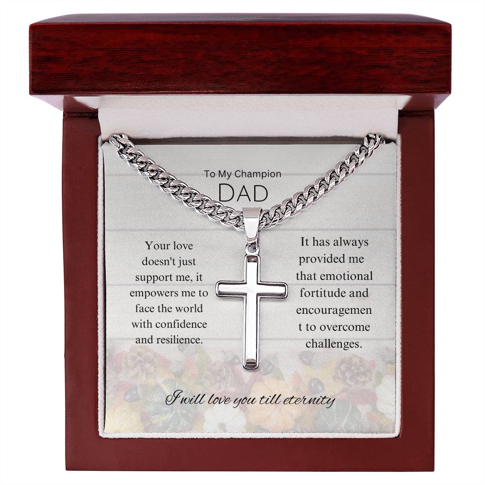 ShineOn Fulfillment Jewelry Luxury Box w/LED To My Champion | Personalized Vertical Name Necklace | An expression of my love