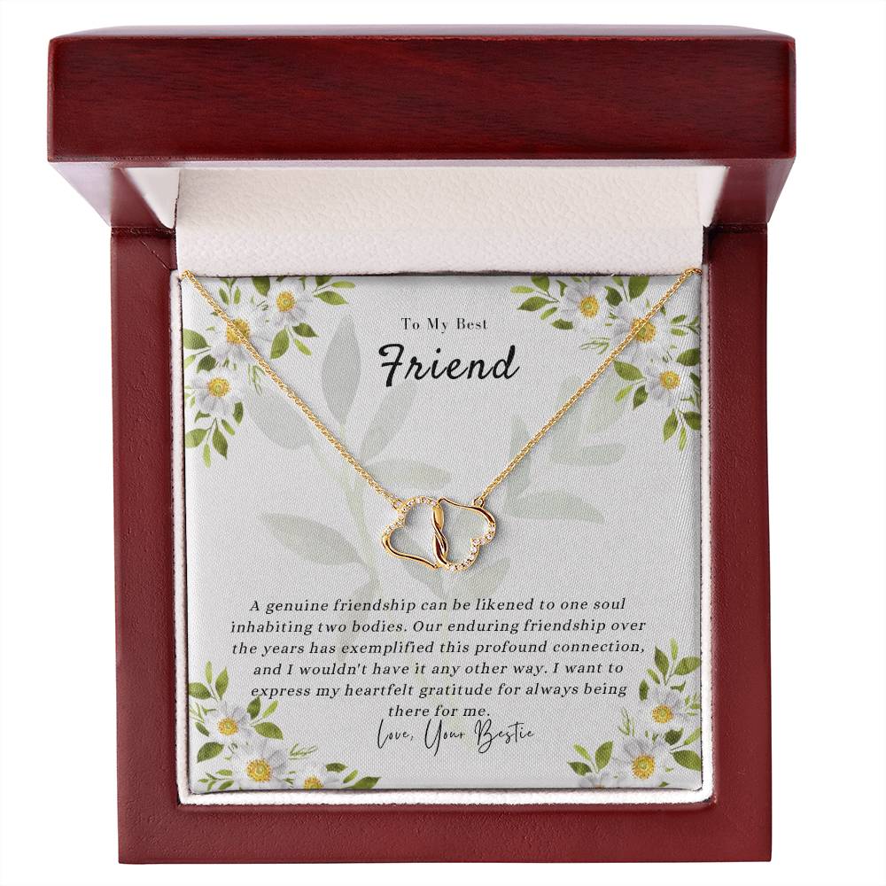 ShineOn Fulfillment Jewelry To My Best Friend | Everlasting Love Necklace | Yellow Gold | Thank You